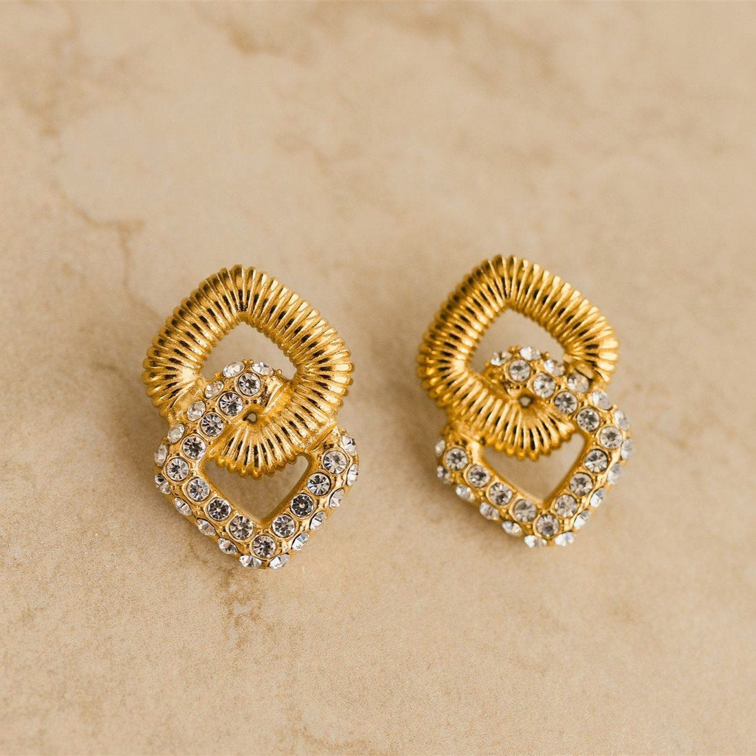 Gilded Glamour Crystal-Link Earings