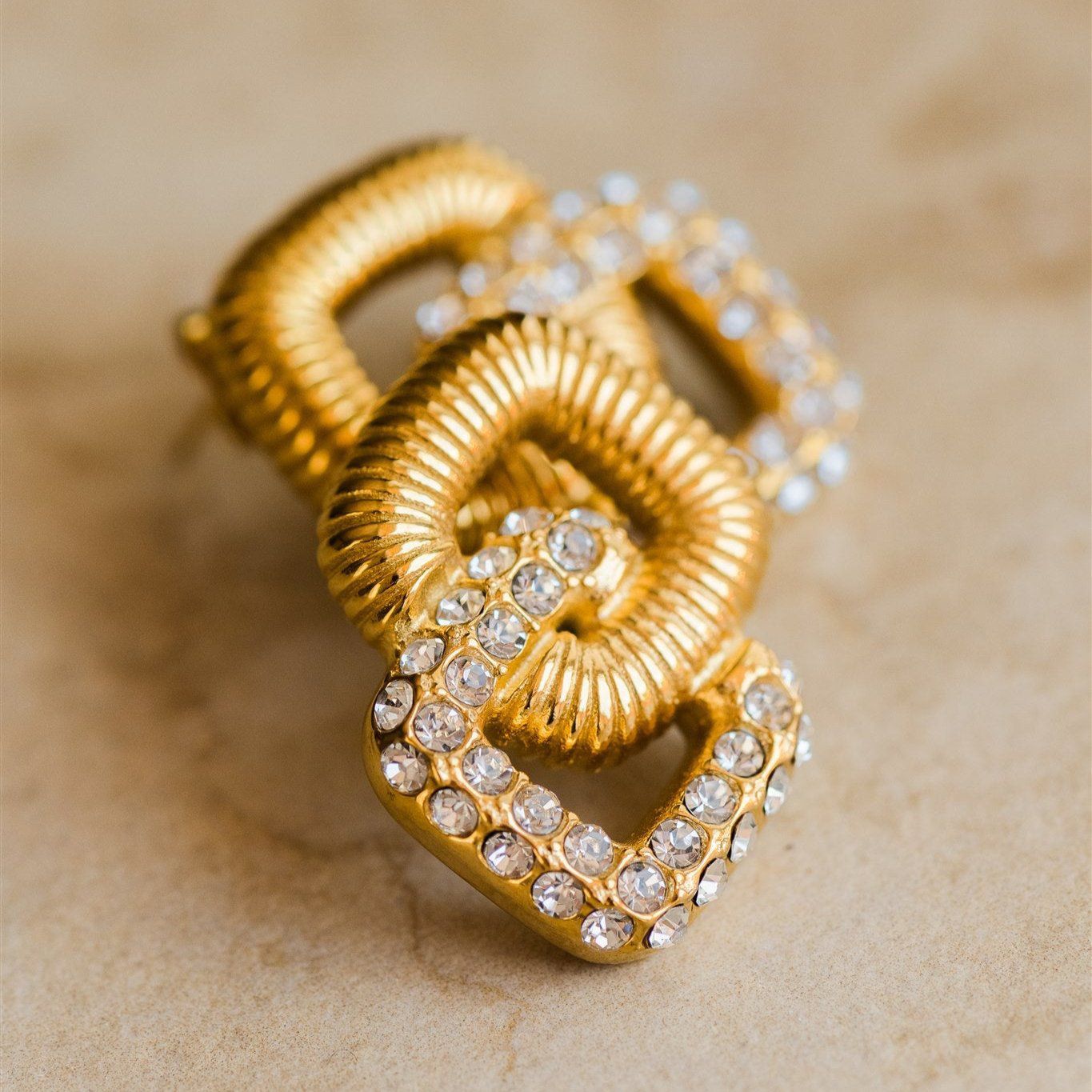Gilded Glamour Crystal-Link Earings